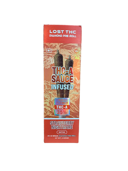 Lost THC THC-A Sauce Pre-Rolls 4 Grams (2G-2 in pack)