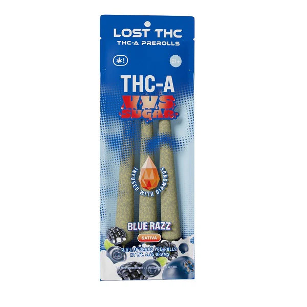 Lost THCA VVS Sugar Diamond Infused Pre-rolls 3 In Pack