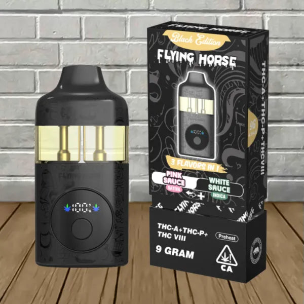 Flying Horse Stoner Blend Disposable (3 Flavors in 1 - 9 Grams) stoner/black Edition