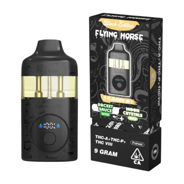 Flying Horse Stoner Blend Disposable (3 Flavors in 1 - 9 Grams) stoner/black Edition