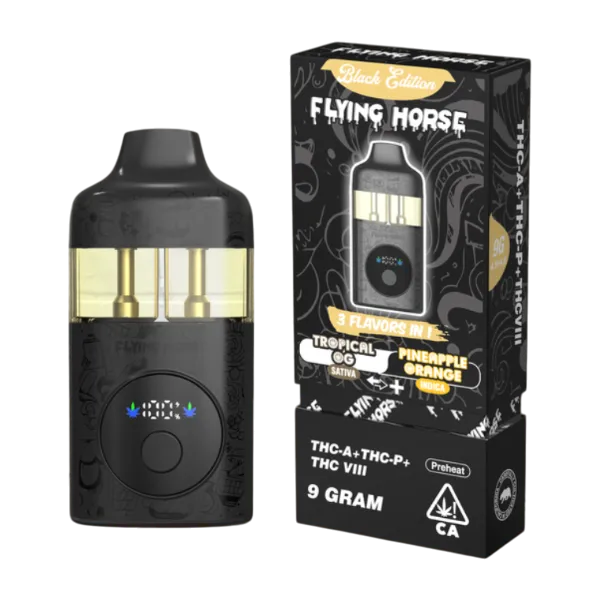 Flying Horse Stoner Blend Disposable (3 Flavors in 1 - 9 Grams) stoner/black Edition