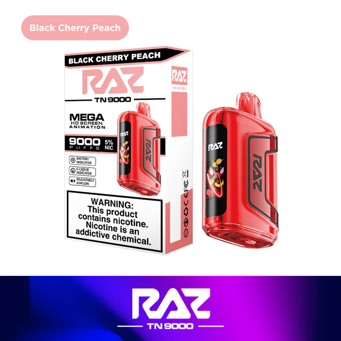 RAZ TN9000 Disposable Vape (0% nic & 5% nic, 9000 Puffs)