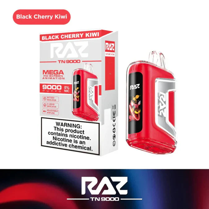 RAZ TN9000 Disposable Vape (0% nic & 5% nic, 9000 Puffs)