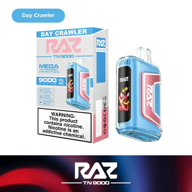 RAZ TN9000 Disposable Vape (0% nic & 5% nic, 9000 Puffs)