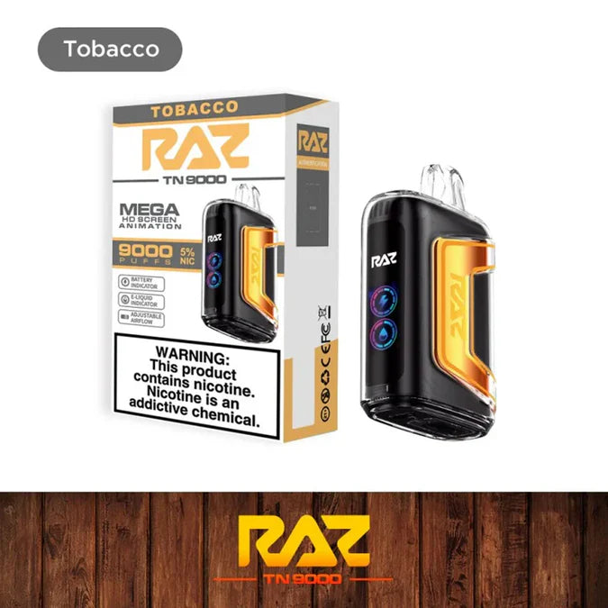 RAZ TN9000 Disposable Vape (0% nic & 5% nic, 9000 Puffs)