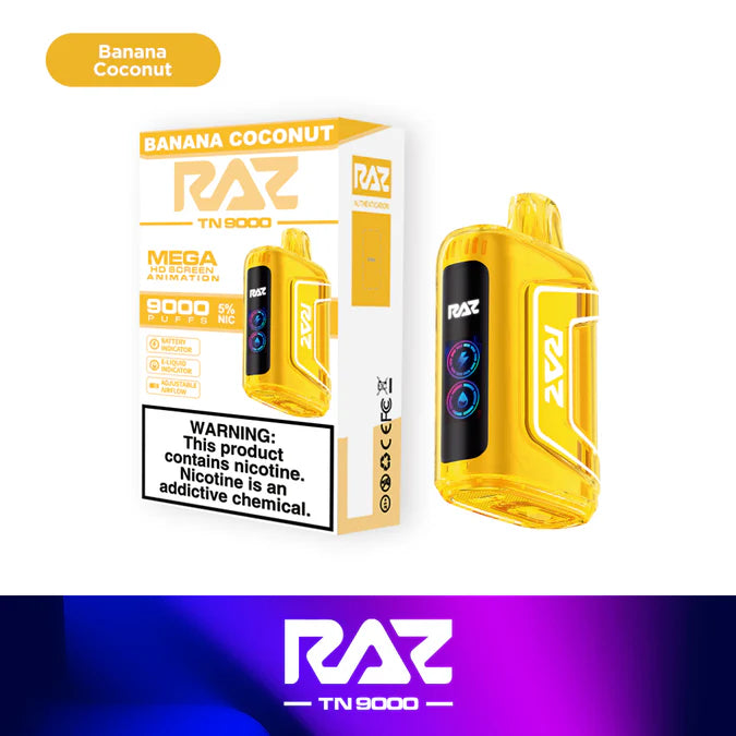 RAZ TN9000 Disposable Vape (0% nic & 5% nic, 9000 Puffs)