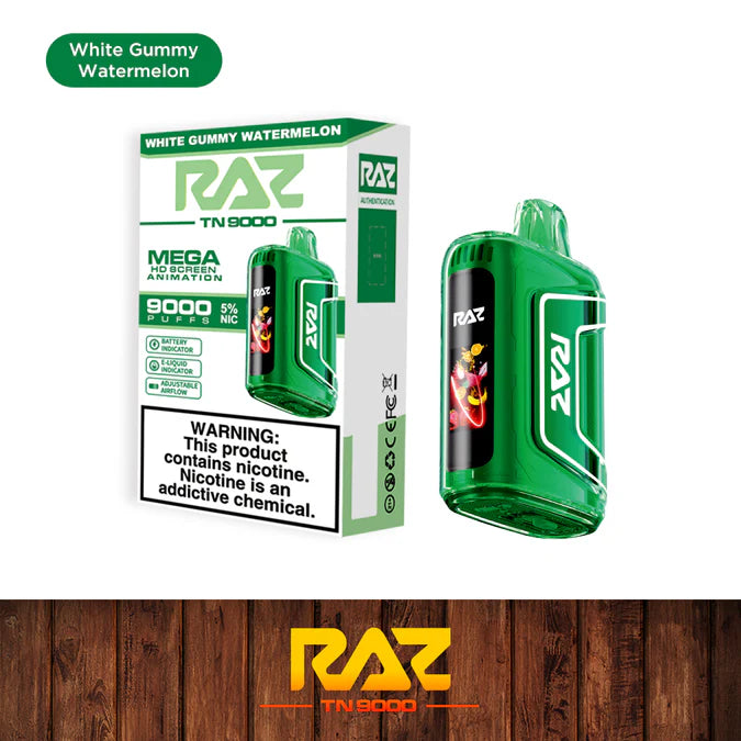 RAZ TN9000 Disposable Vape (0% nic & 5% nic, 9000 Puffs)