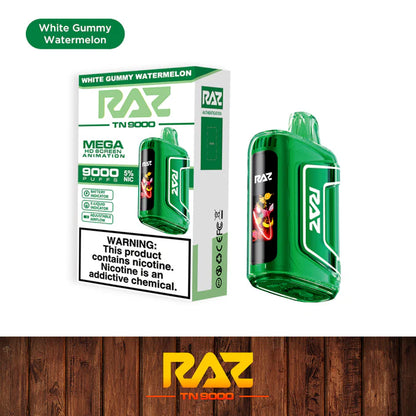 RAZ TN9000 Disposable Vape (0% nic & 5% nic, 9000 Puffs)