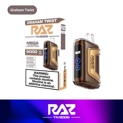 RAZ TN9000 Disposable Vape (0% nic & 5% nic, 9000 Puffs)