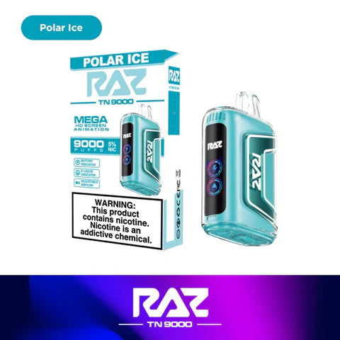 RAZ TN9000 Disposable Vape (0% nic & 5% nic, 9000 Puffs)