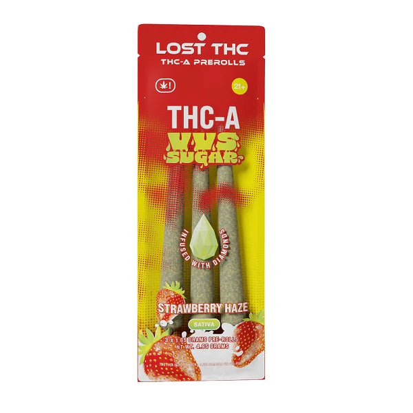 Lost THCA VVS Sugar Diamond Infused Pre-rolls 3 In Pack