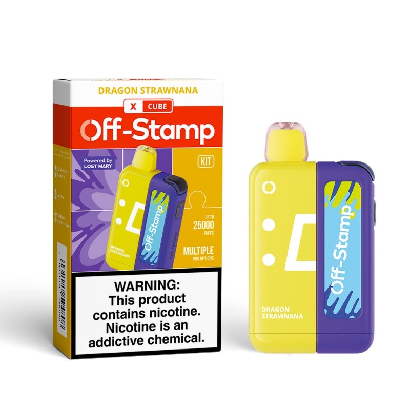 Off-Stamp X Cube Powered By LOST MARY 18ML 25K Puffs Smart Disposable Pod Kit (25k Puffs, 5% NIC)