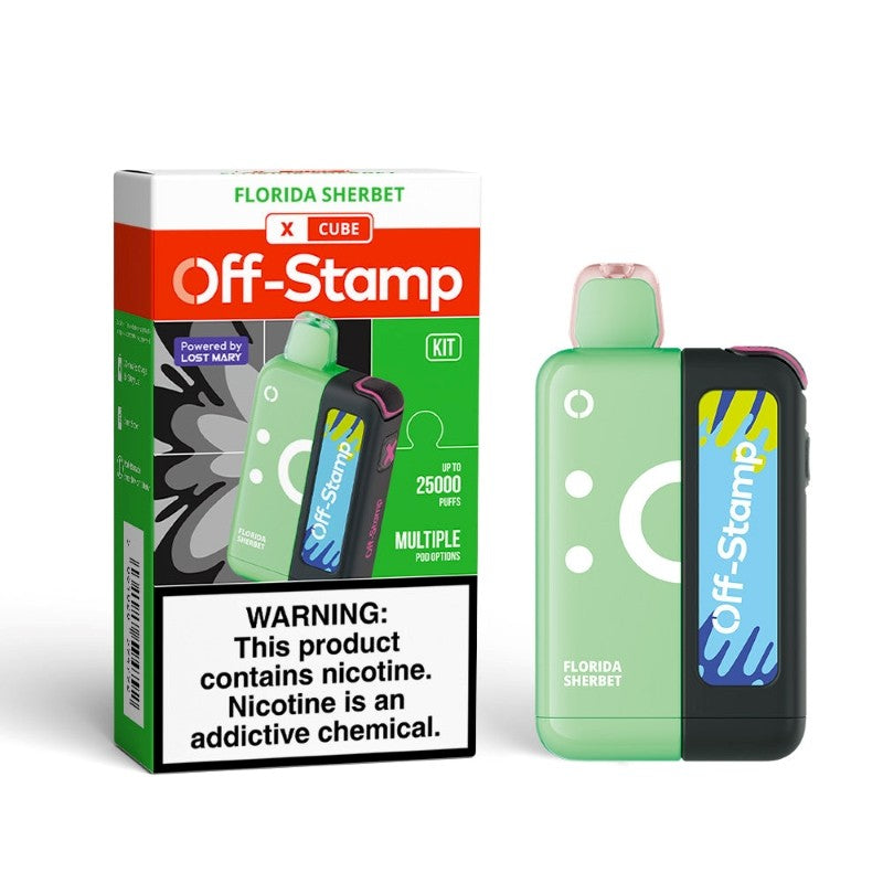 Off-Stamp X Cube Powered By LOST MARY 18ML 25K Puffs Smart Disposable Pod Kit (25k Puffs, 5% NIC)