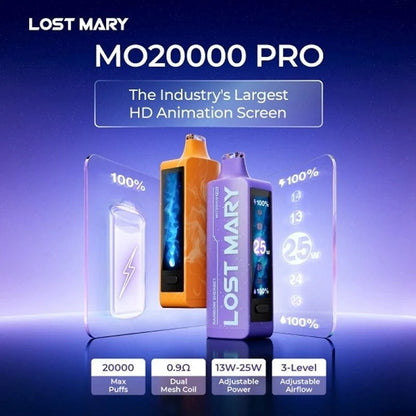 Lost Mary MO20000 Pro Disposable Vape (5% NIC, 20K Puffs)