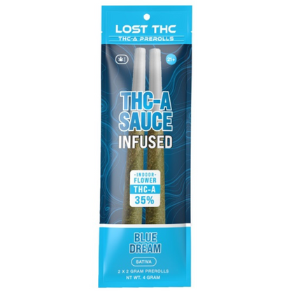 Lost THC THC-A Sauce Pre-Rolls 4 Grams (2G-2 in pack)