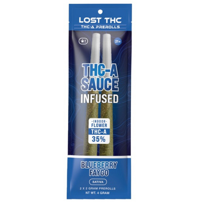 Lost THC THC-A Sauce Pre-Rolls 4 Grams (2G-2 in pack)