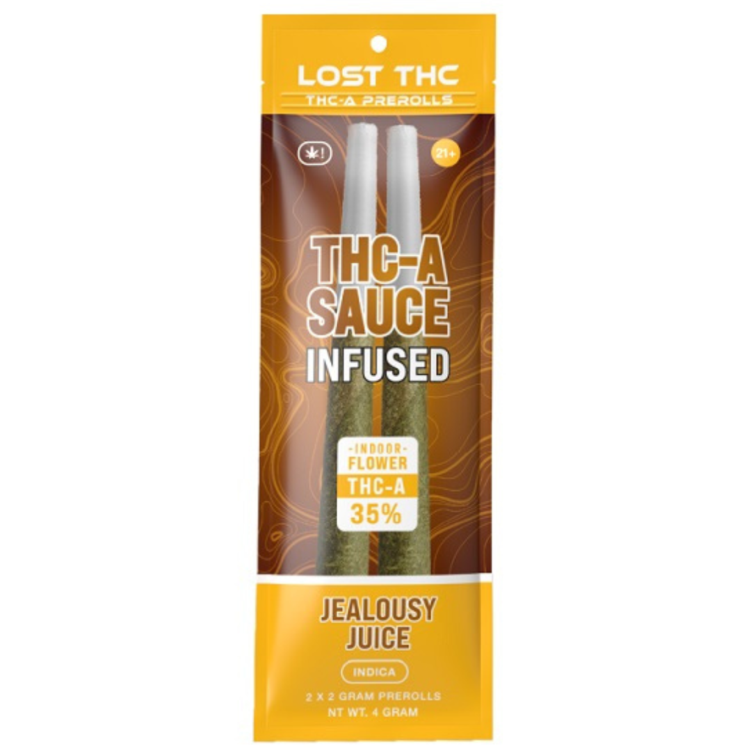 Lost THC THC-A Sauce Pre-Rolls 4 Grams (2G-2 in pack)