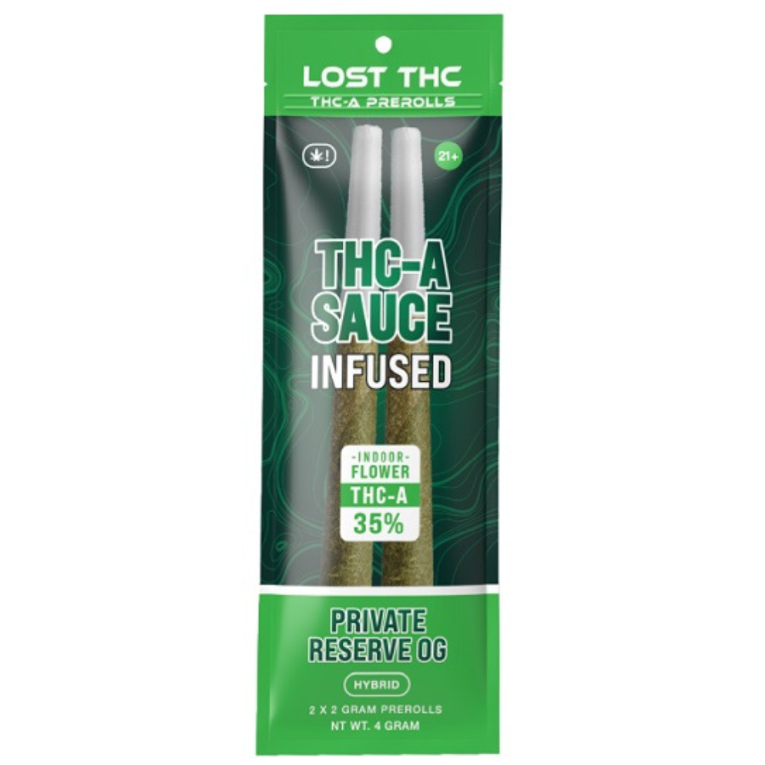 Lost THC THC-A Sauce Pre-Rolls 4 Grams (2G-2 in pack)