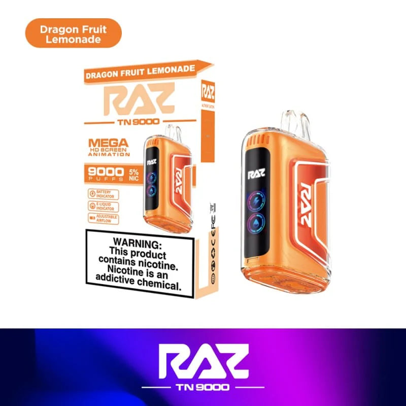 RAZ TN9000 Disposable Vape (0% nic & 5% nic, 9000 Puffs)