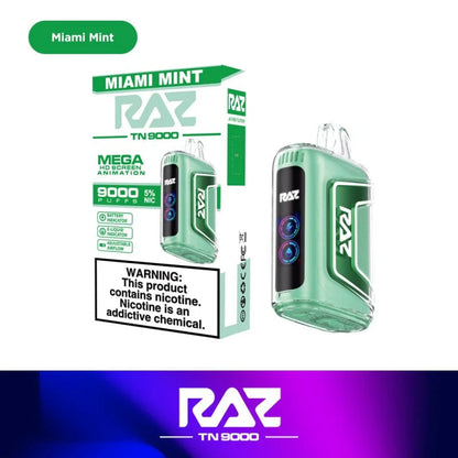 RAZ TN9000 Disposable Vape (0% nic & 5% nic, 9000 Puffs)