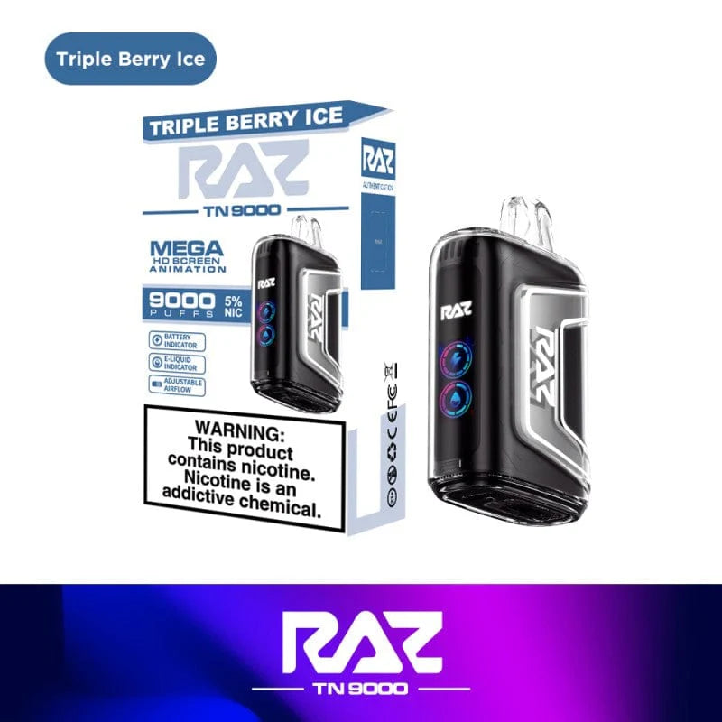 RAZ TN9000 Disposable Vape (0% nic & 5% nic, 9000 Puffs)