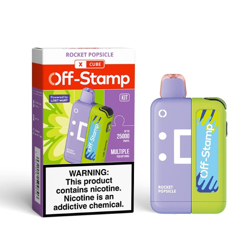 Off-Stamp X Cube Powered By LOST MARY 18ML 25K Puffs Smart Disposable Pod Kit (25k Puffs, 5% NIC)