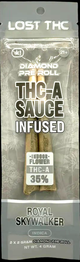 Lost THC THC-A Sauce Pre-Rolls 4 Grams (2G-2 in pack)